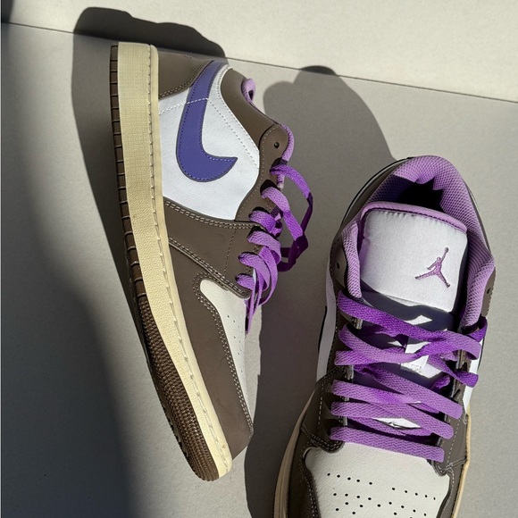 (new+box) Custom Nike Air Jordan 1 Low Men Size 12 US (sun-dried) vintage look - Picture 10 of 16